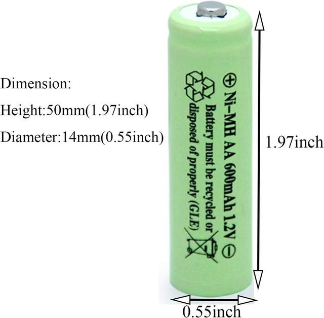 Alt view image 2 of 7 - AA Ni-MH 600mAh 1.2V Rechargable Solar Light Batteries for Outdoor Solar Lamps Garden Lights Remotes Mice(20Pcs)