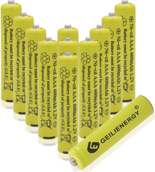 Main image of NiCd AAA 1.2V 600mAh Triple A Rechargeable Batteries for Solar Light Solar Lamp Garden Light(12 PCS)