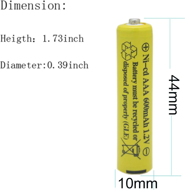 Alt view image 2 of 7 - NiCd AAA 1.2V 600mAh Triple A Rechargeable Batteries for Solar Light Solar Lamp Garden Light(12 PCS)