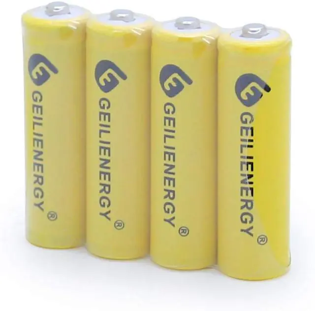 Alt view image 7 of 7 - AA NiCd 600mAh 1.2V Solar Batteries Rechargable for Outdoor Garden Solar Lights Lamp(20 Pack AA Yellow)