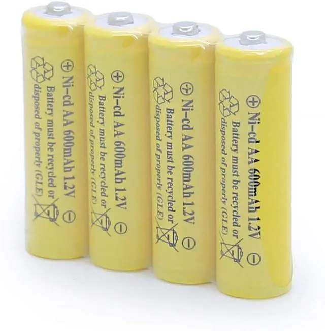 Alt view image 6 of 7 - AA NiCd 600mAh 1.2V Solar Batteries Rechargable for Outdoor Garden Solar Lights Lamp(20 Pack AA Yellow)