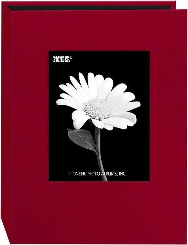 Main image of Pioneer Photo 24-Pocket Frame Cover Album for 5 by 7-Inch Prints, Apple Red Fabric
