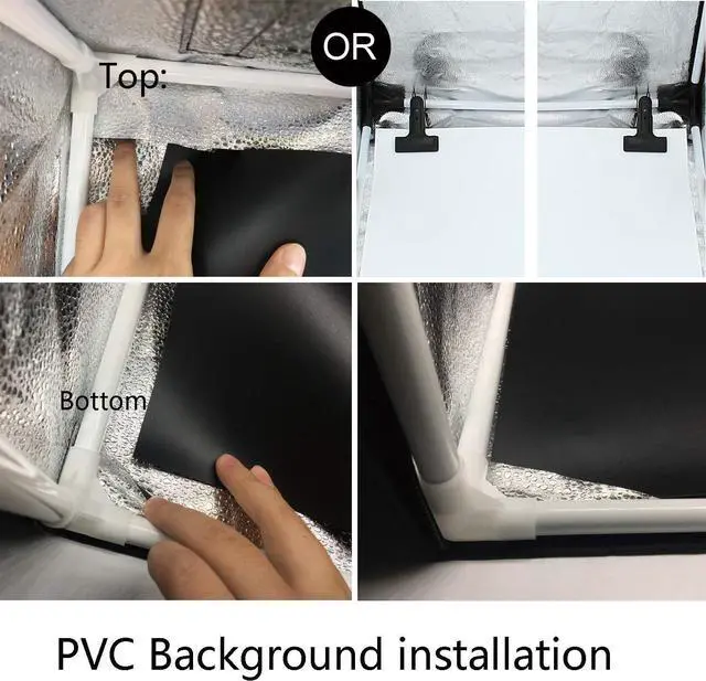 Alt view image 6 of 7 - Photo Light Box Large Kit 27x27inch/70x70cm Dimmable Photo Studio Professional Cube Shooting Tent Box with 96x2 LED Lights Strips 3xPVC Backgrounds for Jewelry Product Photography (6000lm,CRI:95+)