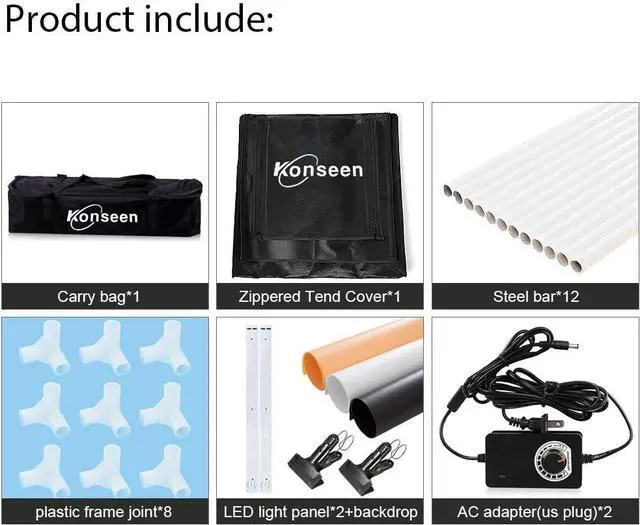 Alt view image 7 of 7 - Photo Light Box Large Kit 27x27inch/70x70cm Dimmable Photo Studio Professional Cube Shooting Tent Box with 96x2 LED Lights Strips 3xPVC Backgrounds for Jewelry Product Photography (6000lm,CRI:95+)