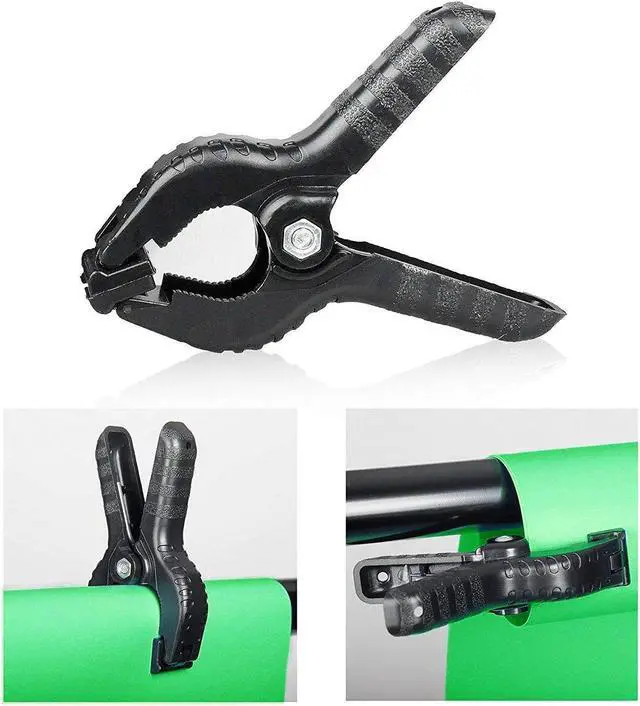 Alt view image 5 of 6 - SLOW DOLPHIN Photo Background Support System with Backdrop Stand Kit, 100% Pure Muslin 6.5 Ft x 10 Ft Chromakey Green Screen Backdrop,Clamp, Carry Bag for Photography Video Studio