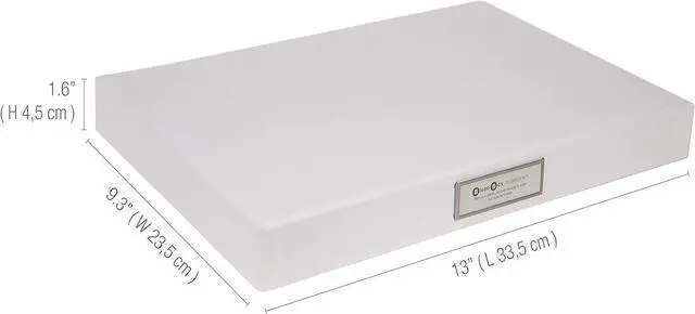 Alt view image 3 of 5 - Bigso Sven Fiberboard Classic Hinged Document Box - File Organizer for Important Paperwork - Durable Document Storage Box with Hinged Lid & Metal Label Window - 1.8 in x 13.2 in x 9.3 in - White