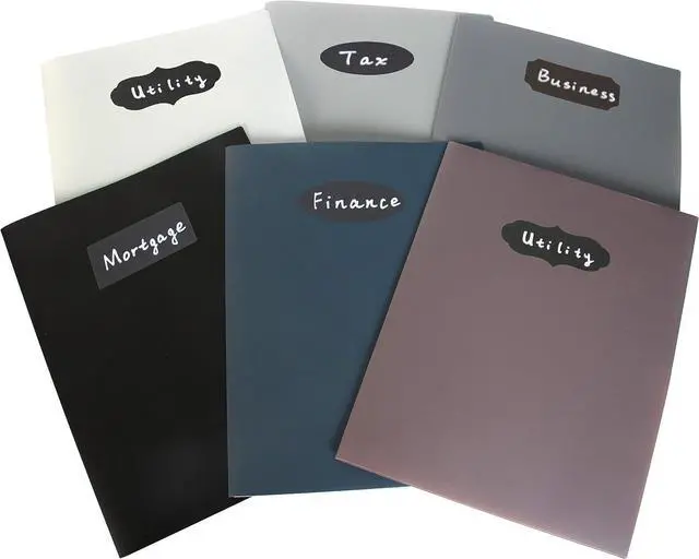 Alt view image 4 of 6 - 12 Pack Heavy Duty Plastic Two Pocket Folders Heavy Duty Plastic 2 Pocket Folder Urban Colors