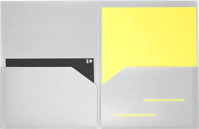 Alt view image 3 of 6 - 12 Pack Heavy Duty Plastic Two Pocket Folders Heavy Duty Plastic 2 Pocket Folder Urban Colors