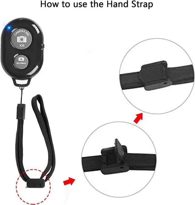 Alt view image 4 of 7 - Wireless Remote Shutter for Cellphones and Tablets (3 Pack), AOQIYUE Bluetooth Remote for iPhone/Android Camera Control, Selfie Clicker for Photos and Videos - Wrist Strap Included