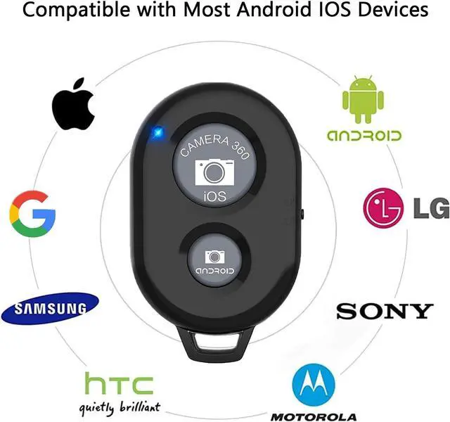 Alt view image 5 of 7 - Wireless Remote Shutter for Cellphones and Tablets (3 Pack), AOQIYUE Bluetooth Remote for iPhone/Android Camera Control, Selfie Clicker for Photos and Videos - Wrist Strap Included