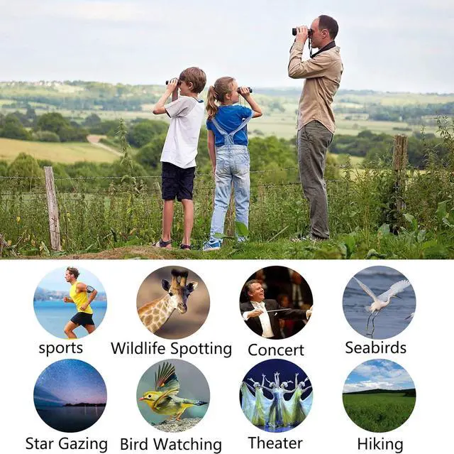 Alt view image 7 of 8 - POLDR 12X25 Small Pocket Binoculars Compact Adults,Mini Kids Binoculars Boys for Bird Watching,Concert Theater Opera