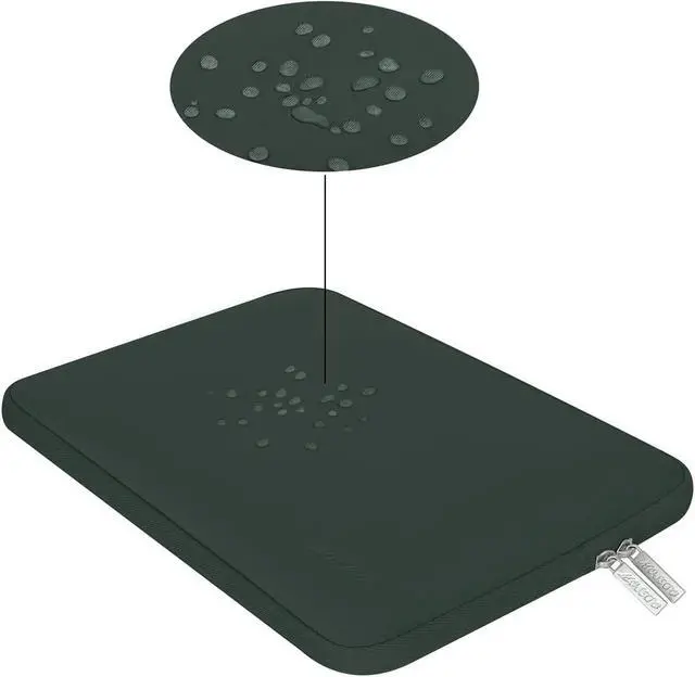 Alt view image 3 of 6 - MOSISO Laptop Sleeve Compatible with MacBook Air 13 inch M2 A2681 M1 A2337 A2179 A1932 2023-2018/Pro 13 M2 M1 A2338 A2251 A2289 A2159 A1989 A1706 A1708, Neoprene Bag with Small Case, Midnight Green