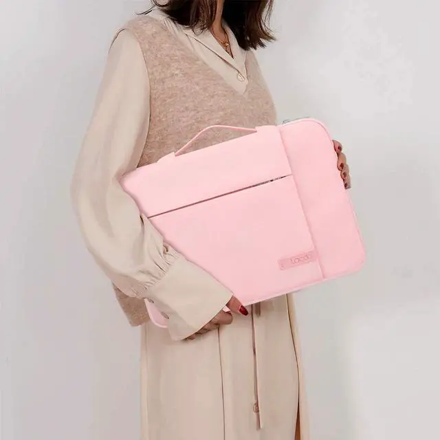 Alt view image 7 of 7 - Lacdo 15.6 Inch Laptop Sleeve Case Computer Bag for 15.6" MSI GF63, HP 15-dy1731ms/Pavilion, Asus FX505/Chromebook, Acer Aspire 5 3/Chromebook 315, Lenovo Thinkpad, Dell Inspiron 15 Notebook Bag, Pink