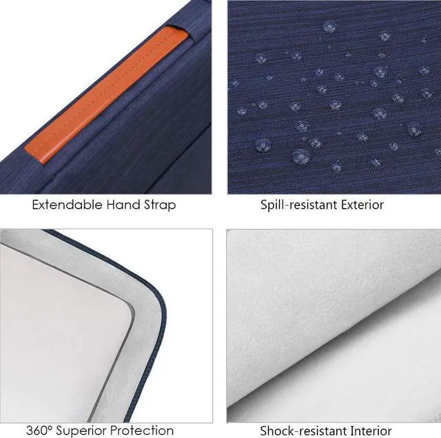 Alt view image 4 of 7 - Lacdo 15.6 Inch Laptop Sleeve Case Computer Bag for 15.6" MSI GF63, HP 15-dy1731ms/Pavilion, Asus FX505/Chromebook, Acer Aspire 5 3 /Chromebook 315, Lenovo Thinkpad, Dell Inspiron 15 Notebook Bag,Blue