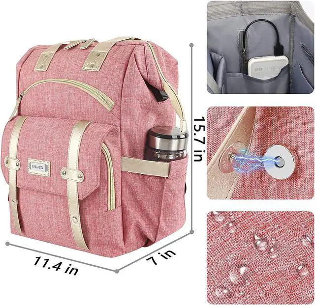 Alt view image 5 of 7 - Laptop Backpack for Women,RFID Anti Theft Work Backpack for 15.6 Inch Laptop,Wide Open Large USB Charging Port Water Resistant Nurse Backpack, Doctor Teacher College School Travel Shoulder Purse Bag
