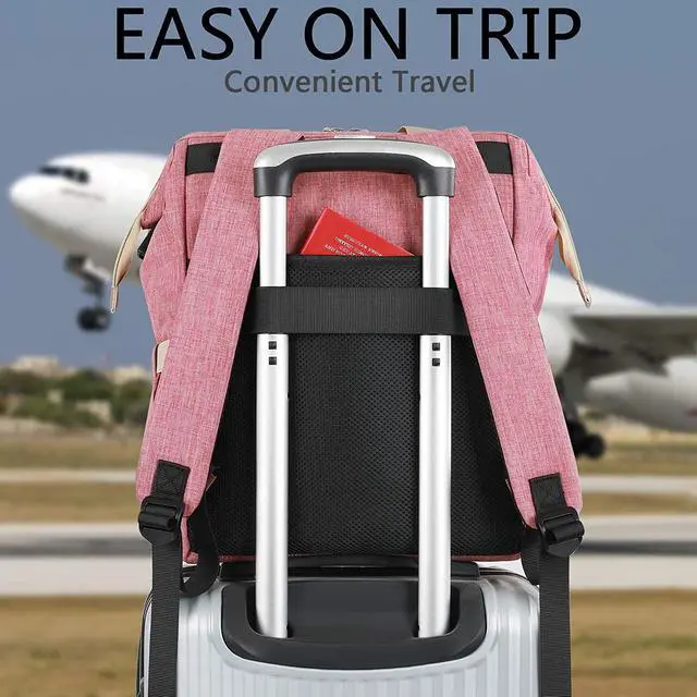 Alt view image 6 of 7 - Laptop Backpack for Women Large Computer Backpack 17 Inch Laptop with USB Charging Port Water Resistant Teacher work nurse Doctor Bookbag