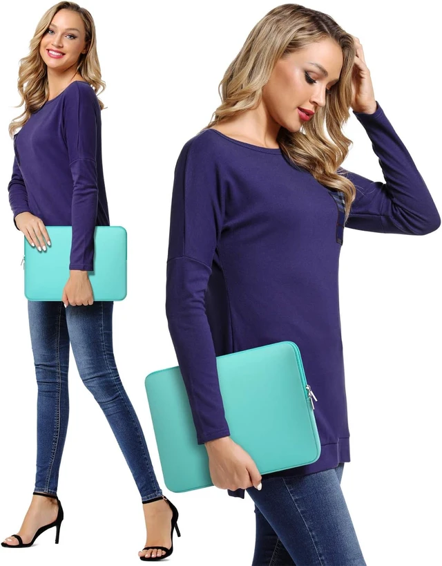 Alt view image 6 of 7 - 11.6 inch Laptop Case Compatible with 12 inch MacBook Air 11 inch Vivobook Go 100e Gen 4 Gateway Chromebook 311 Computer Accessories Bag Sleeve Cover Carrying Case 11 inch Mint