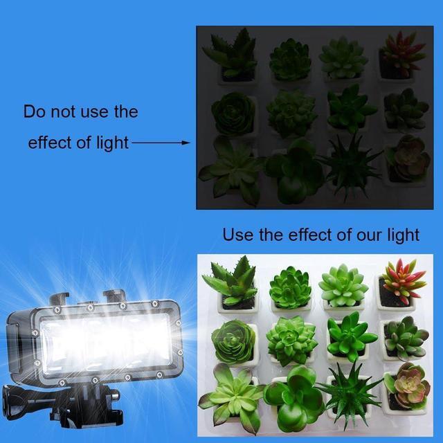 Alt view image 2 of 7 - Suptig Diving Light High Power Dimmable Waterproof LED Video Light Fill Night Light Diving Underwater Light for Gopro Hero 12/11/10/9/8/7/6/5/4/3/3+/Hero Session/AKASO/DJI osmo Waterproof 147ft(45m)