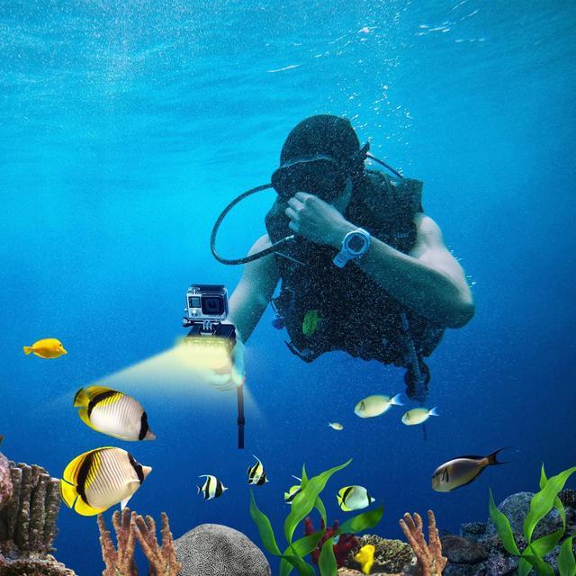 Alt view image 6 of 7 - Suptig Diving Light High Power Dimmable Waterproof LED Video Light Fill Night Light Diving Underwater Light for Gopro Hero 12/11/10/9/8/7/6/5/4/3/3+/Hero Session/AKASO/DJI osmo Waterproof 147ft(45m)