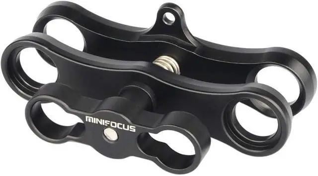 Alt view image 6 of 7 - MINIFOCUS 1" Long Ball Clamp Dual Holder Mount for Underwater Photography Diving Light System, Compatible for GoPro Action Camera Flashlight Arms System(2 PCS)