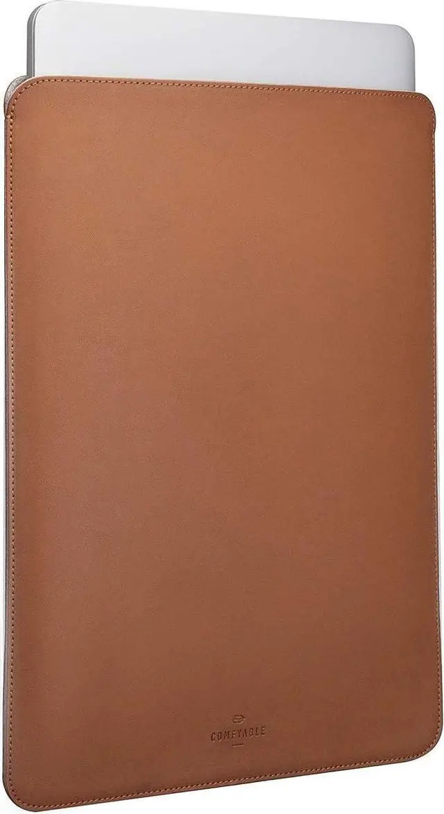 Alt view image 2 of 6 - Comfyable Laptop Sleeve 13 Inch Precisely Compatible with MacBook Pro M2 2022 M1 2020-2016 & Mac Air M2 2022 M1 2020, Not Fit Old Versioned MBA/MBP, Faux Leather Cover Case, Brown