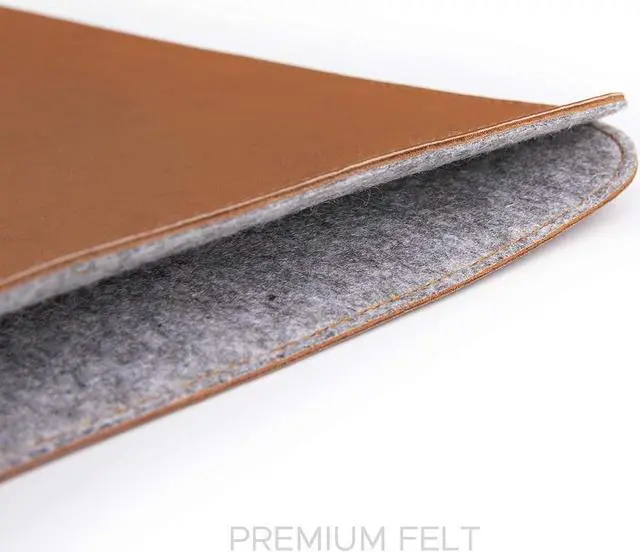 Alt view image 4 of 6 - Comfyable Laptop Sleeve 13 Inch Precisely Compatible with MacBook Pro M2 2022 M1 2020-2016 & Mac Air M2 2022 M1 2020, Not Fit Old Versioned MBA/MBP, Faux Leather Cover Case, Brown