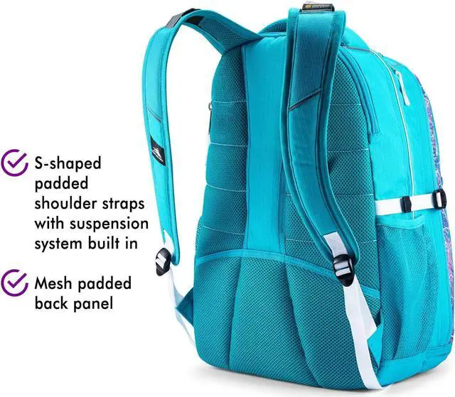 Alt view image 4 of 6 - High Sierra Swerve Laptop Backpack, Sequin Facets/Bluebird/White, One Size