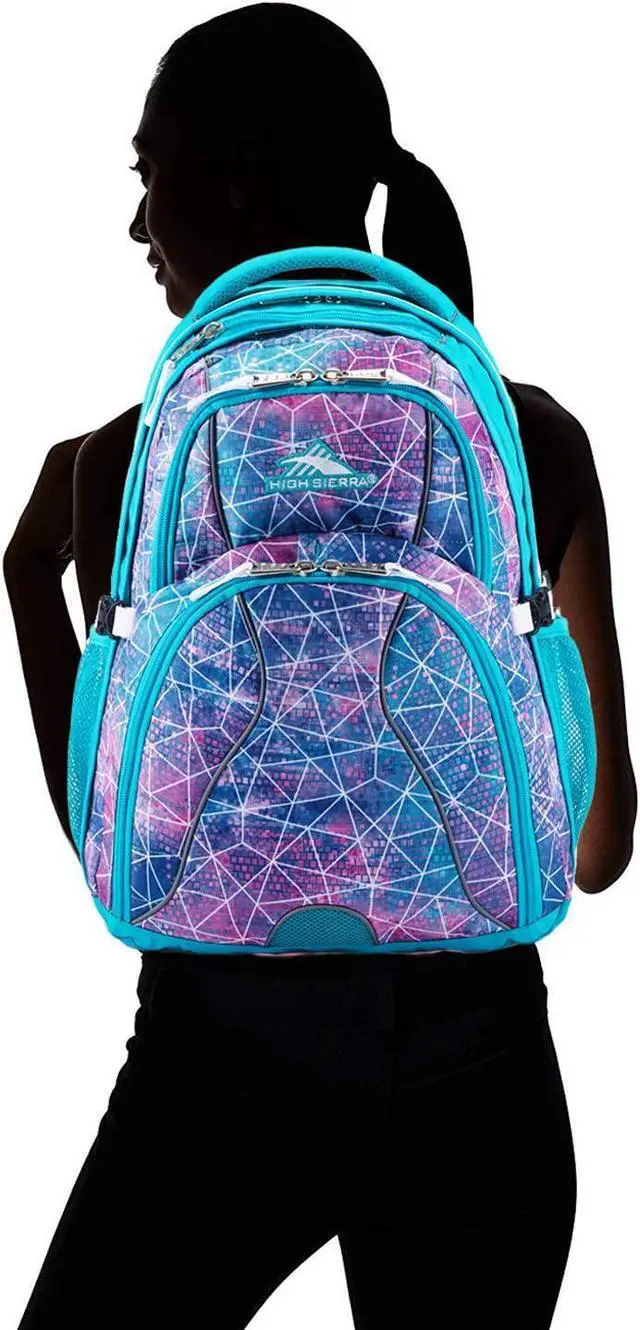 Alt view image 6 of 6 - High Sierra Swerve Laptop Backpack, Sequin Facets/Bluebird/White, One Size