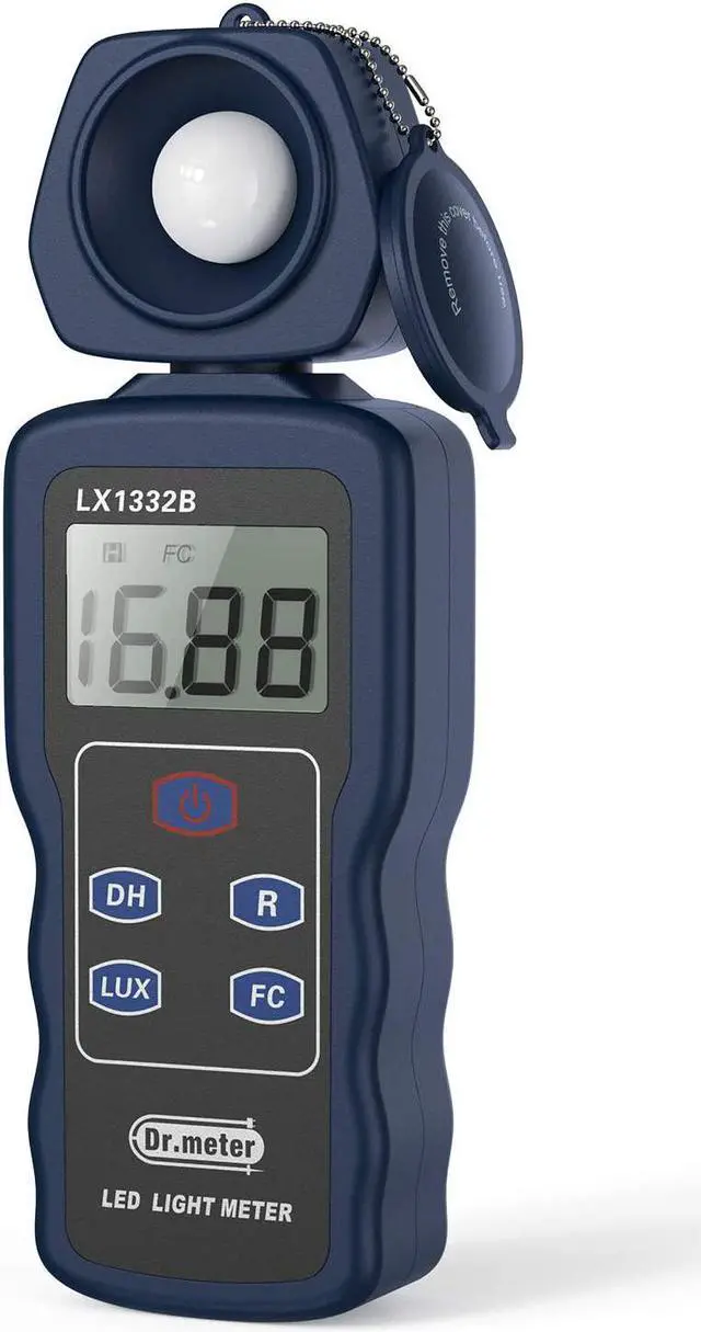 Main image of Professional LED Light Meter, Digital Illuminance Meter with 0-200,000 Measuring Ranges and 270 Degree Rotatable Detector