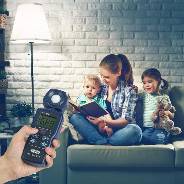 Alt view image 7 of 7 - Professional LED Light Meter, Digital Illuminance Meter with 0-200,000 Measuring Ranges and 270 Degree Rotatable Detector