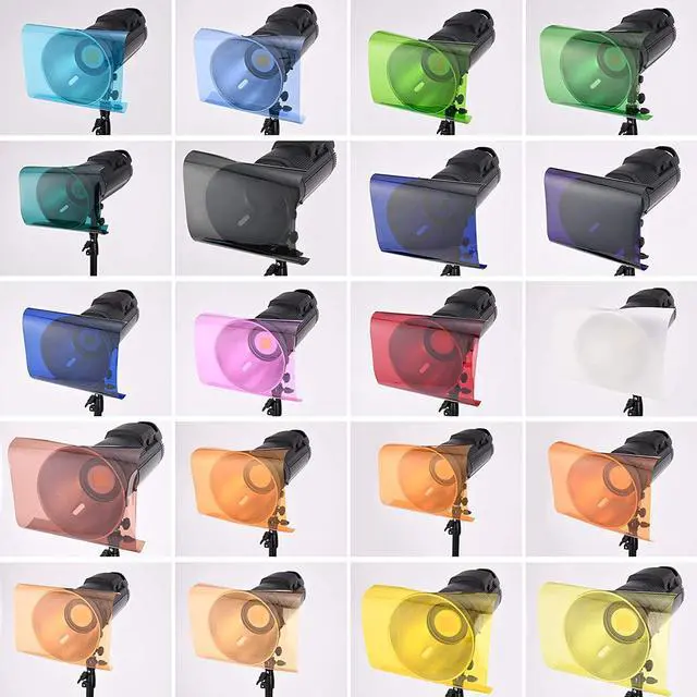 Alt view image 2 of 7 - Selens 20pcs Color Gel Filter for Lighting Effect, 10x10 Inches Photography Color Correction Kit for Photo Video Studio, 20 Assorted Colors, Lighting Filters Transparent Color Sheet Filter Sheet Gels