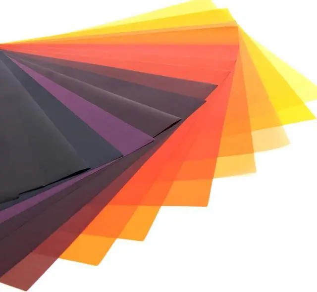 Alt view image 4 of 7 - Selens 20pcs Color Gel Filter for Lighting Effect, 10x10 Inches Photography Color Correction Kit for Photo Video Studio, 20 Assorted Colors, Lighting Filters Transparent Color Sheet Filter Sheet Gels