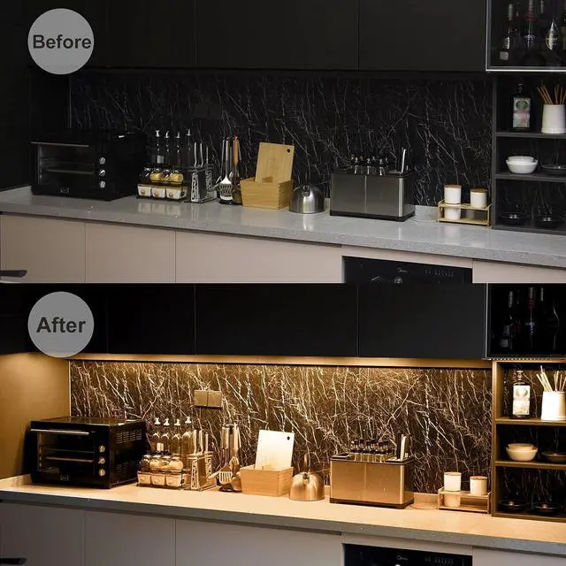 Alt view image 7 of 7 - Under Cabinet LED Lighting Kit, Super Bright, 6 PCS 12 Slim Light Bars, 31W 2000 Lumen, Dimmable, Plug or Wired Power Adapter, for Kitchen Cabinets Counter Shelf Workbench (Warm White 3000K)