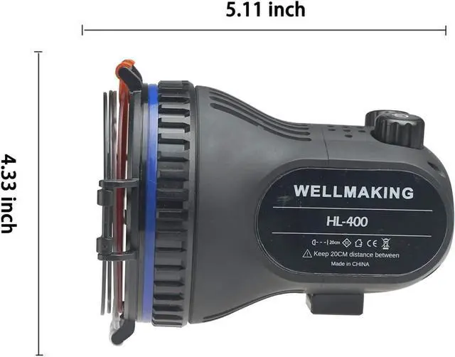 Alt view image 5 of 6 - WellMaking 40w AC/DC 5600K Daylight Balanced CRI97+ LCD Screen Portable Continuous Light, Fresnel Lens, Barndoors, Bowens Mount, Dimmable and Quiet for Video Recording,Wedding,Outdoor Shooting