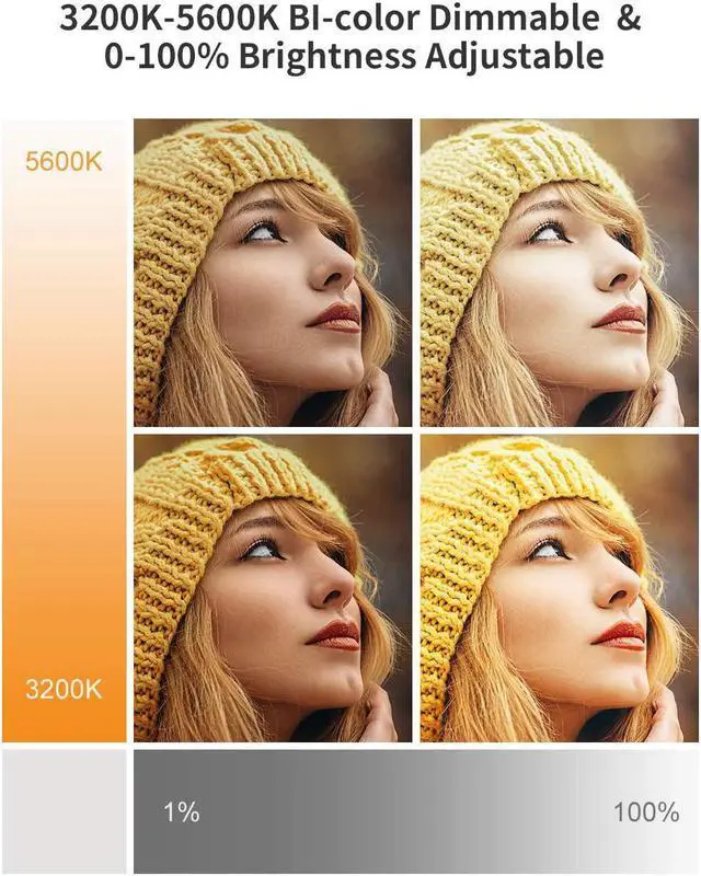 Alt view image 2 of 7 - RALENO 2 Packs LED Video Light and 75inches Stand Lighting Kit, CRI 95+ Photography Lighting with 8000mAh Built-in Battery & LCD Display, Studio Lights for TikTok, YouTube, Live Streaming, Videography