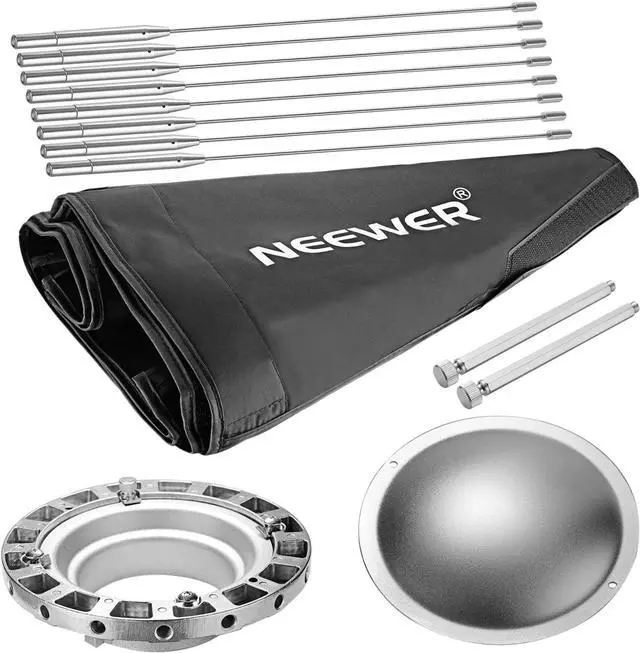 Alt view image 7 of 7 - Neewer Photo Studio 24 inches/60 Centimeters Beauty Dish and Octagonal Softbox Combination with Bowens Speedring for Bowens,Perfect for Portrait,Product Photography and Video Shooting