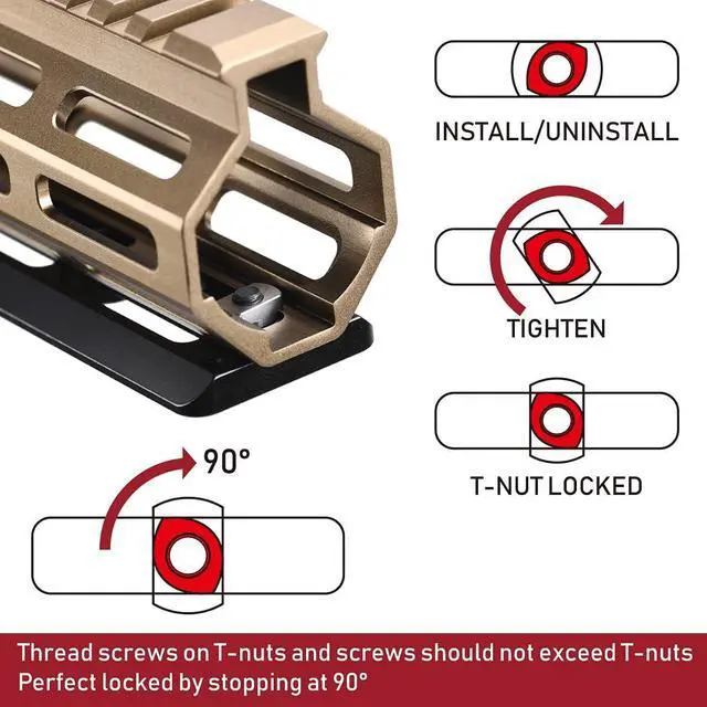 Alt view image 3 of 7 - Arca Dovetail Rail for M-LOK System Quick-Release Tripod Mount Adapter