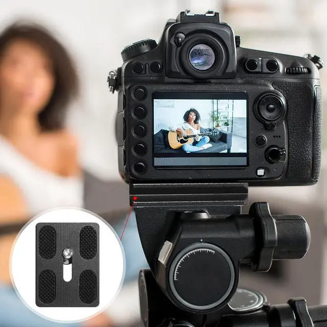 Alt view image 7 of 7 - Frienda Quick Release Plate Tripod 1/4-20 DSLR,Pu50,Black | Tripod Mount Plate, Camera Tripod Mount for DSLR Camera Tripod Ball Head , Metal, 1.9 x 1.5 x 0.4 Inch