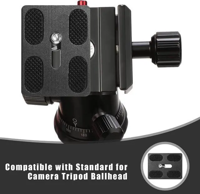 Alt view image 5 of 7 - Frienda Quick Release Plate Tripod 1/4-20 DSLR,Pu50,Black | Tripod Mount Plate, Camera Tripod Mount for DSLR Camera Tripod Ball Head , Metal, 1.9 x 1.5 x 0.4 Inch