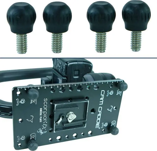 Alt view image 3 of 7 - Scorpion EX Photo Video Cheese Plate / Tripod Mount with (21) ¼-20 and (9) 3/8"-16 Threaded Holes Heavy Duty Aluminum Anodized Flat Black