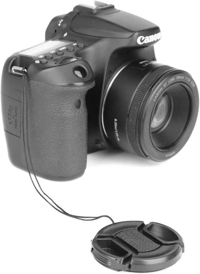 Alt view image 5 of 5 - ChromLives 58mm Lens Cap with Lens Cap Leash Hole Bundle Compatible with Nikon Canon DSLR Cameras (58mm)- 4 Pack