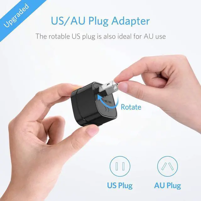 Alt view image 2 of 7 - BESTEK Universal Travel Adapter 220V to 110V Voltage Converter with 6A 4-Port USB Charging and UK/AU/US/EU Worldwide Plug Adapter (Black)
