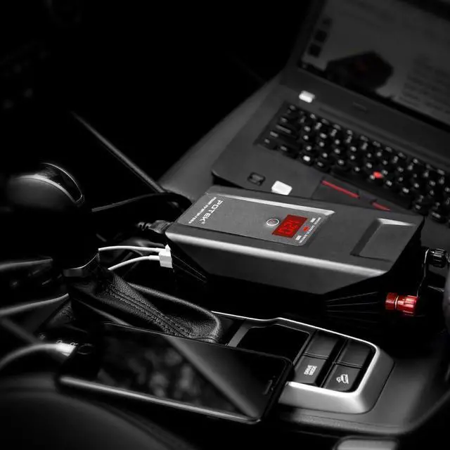 Alt view image 6 of 7 - 750W Power Inverter 12V DC to 110V AC Car Adapter with Two USB and AC Charging Ports for Laptop,Tablet, Smartphone,Camera and More