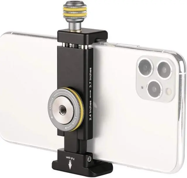 Main image of Phone Mount for Tripod, Smartphone Tripod Adapter for iPhone Samsung Cell Phone Stand Holder with Cold Shoe and Arca Swiss Quick Release Plate for iPhone 15 Pro Max Galaxy S24