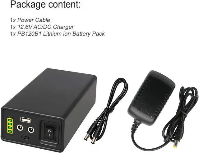 Alt view image 5 of 7 - 142.08Wh Portable Power Bank PB120B1, 38400mAh Multi Output Power Supply, Dual DC 12V and 5V USB Out for LED Strip, CCTV Camera, Mobile Devices