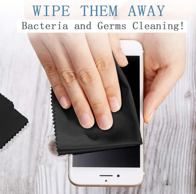 Alt view image 3 of 7 - Frienda 50 Pcs Microfiber Cleaning Cloth for Glasses 6x7 Inch Lens Eyeglasses Cleaning Cloth Sunglasses Electronics Glasses Optical Cleaner Wipes Bulk for Camera Lens Eyeglass Screen(Black)