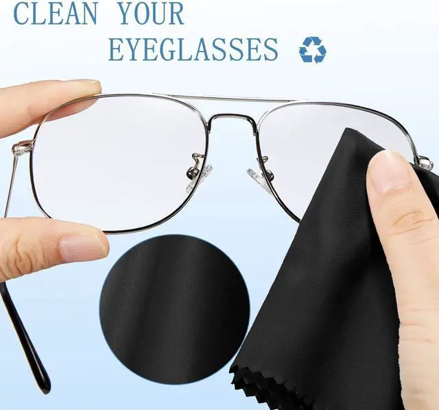 Alt view image 5 of 7 - Frienda 50 Pcs Microfiber Cleaning Cloth for Glasses 6x7 Inch Lens Eyeglasses Cleaning Cloth Sunglasses Electronics Glasses Optical Cleaner Wipes Bulk for Camera Lens Eyeglass Screen(Black)
