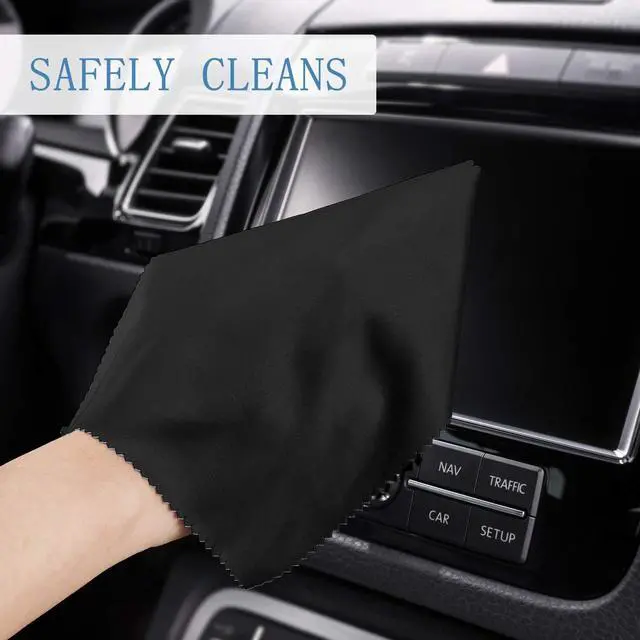 Alt view image 7 of 7 - Frienda 50 Pcs Microfiber Cleaning Cloth for Glasses 6x7 Inch Lens Eyeglasses Cleaning Cloth Sunglasses Electronics Glasses Optical Cleaner Wipes Bulk for Camera Lens Eyeglass Screen(Black)