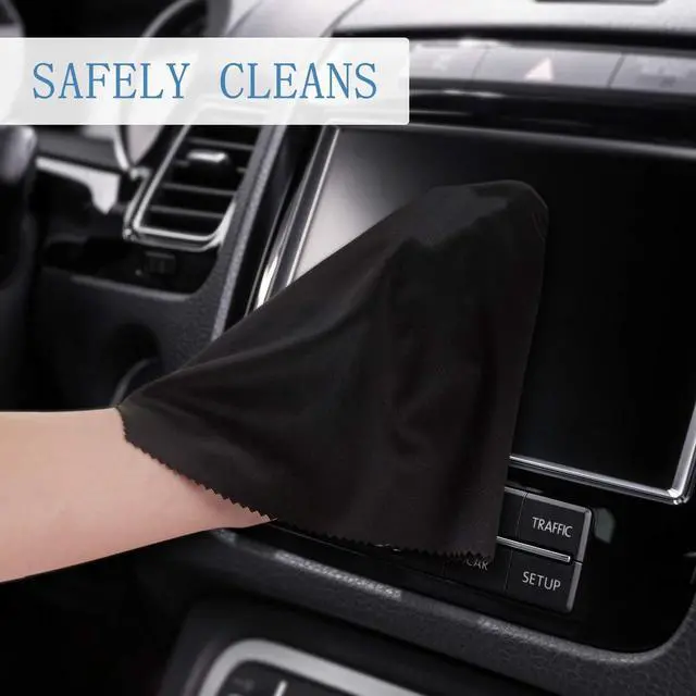 Alt view image 7 of 7 - Frienda 12 Pack Large Glass Cleaning Cloth, Black, White, Gray, Royal Blue | 12 x 12 Inch, Oversized Eyeglass Cleaning Cloths, Microfiber Cleaning Cloths for Glasses Screens, Glasses Cleaning Cloth