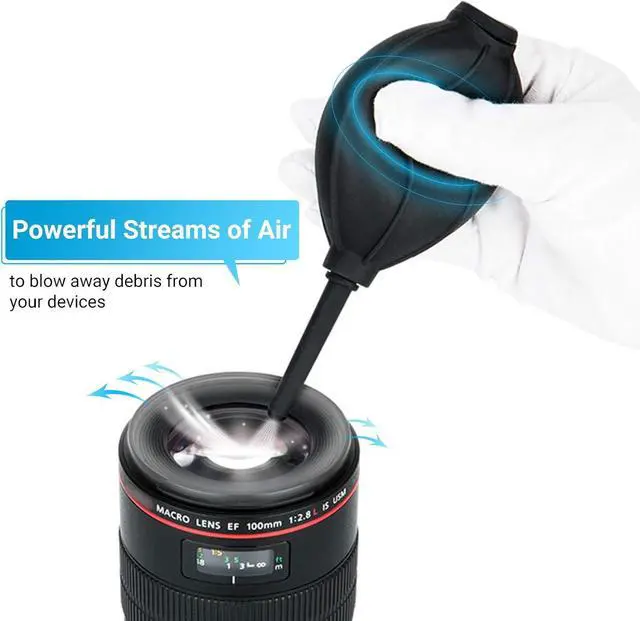 Alt view image 2 of 7 - Soft Tip Silicone Super Air Blower Blaster Pump Dust Cleaner Include Micro Fiber Cleaning Cloth, Bulb Blower for Digital SLR Lens Sensor LCD Screens Musical Instruments Keyboards Telescope Filters